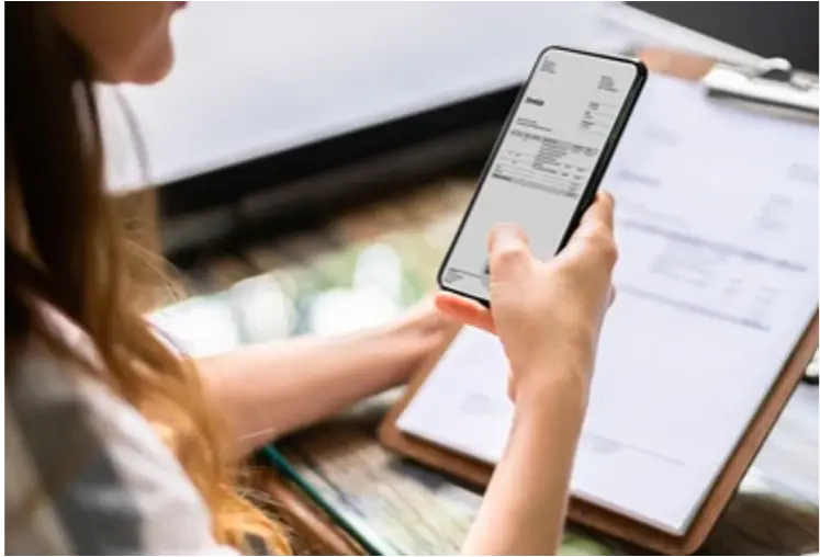 person analyzing text